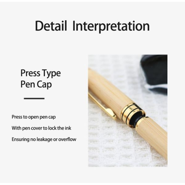 Couleur naturelle Papeterie créative stylo stylo bambou stylo stylo stylo à pinceau