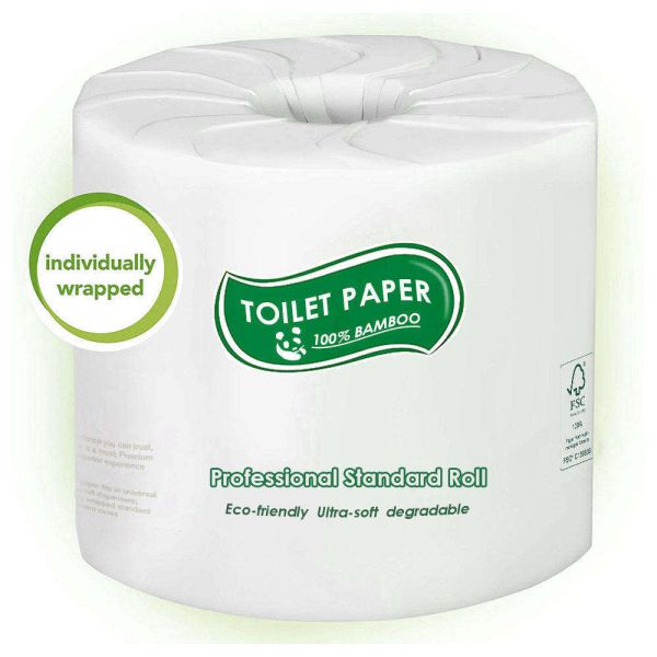 Customized Logo Printed Ultra Soft and Strong White Color Toilet Paper Excellent for Daily Use