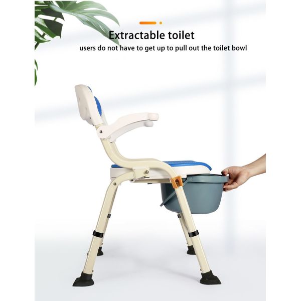 Elderly Care Lightweight Steel Commode Chair Rustproof 3 In 1 Toilet Seat