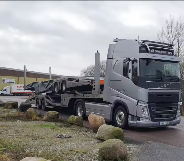 Couverture de châssis en acier à double interconnexion avec suspension mécanique 13 à 18T