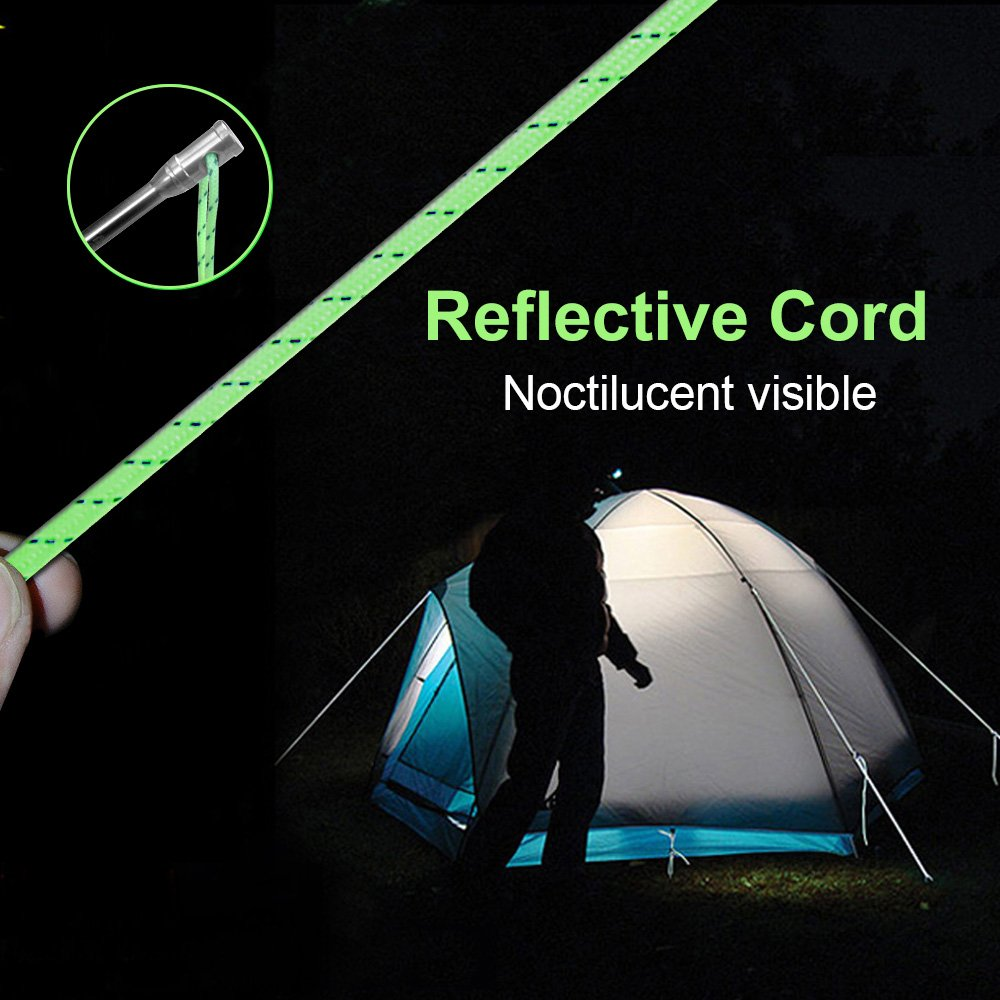 5mm Titanium Alloy Tent Pegs With Reflective Cord