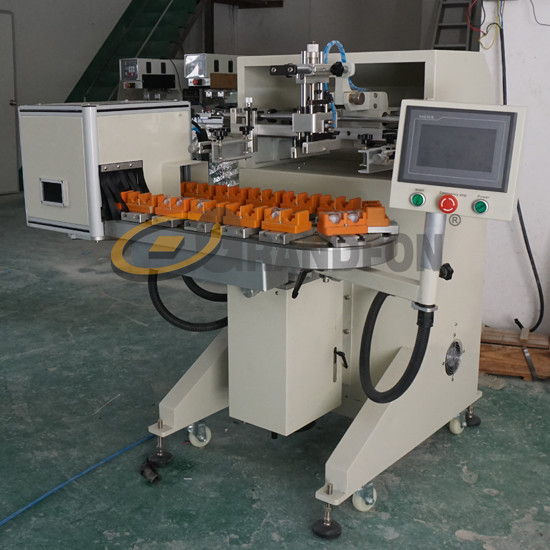 automatic 16 stations conveyor cosmetic bottles silk screen printing machine