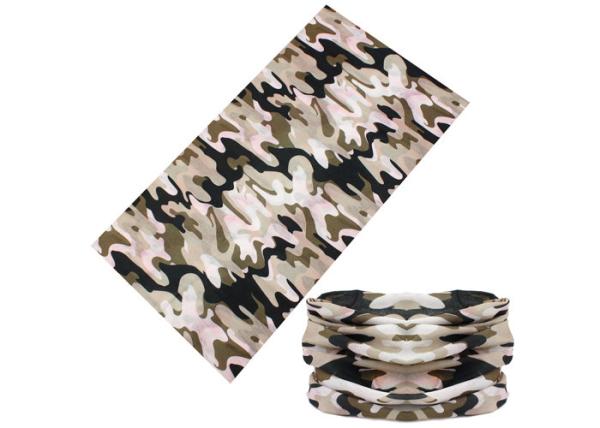 Soft Fadeless UV  Headwear Seamless Breathable Camouflage Style 22.5 * 48 CM
