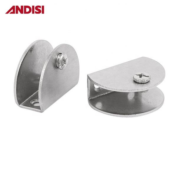 Kitchen Furniture Hardware Wall Mount Glass Shelf Support Bracket Clamp Clip 12.5*48mm