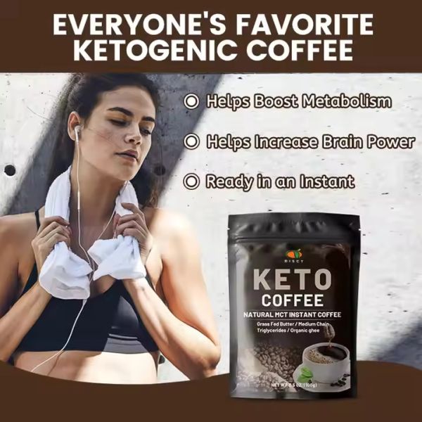 OEM Energy Boosting And Fat Burning Keto Instant Coffee Powder With Herbal Ingredients
