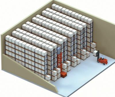 100% Accessibility VNA Pallet Racking Higher Density Warehouse Pallet Shelving 4-6 Levels