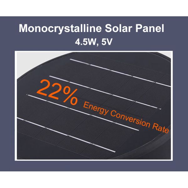 7000mAH 4.5W Solar Powered Garden Lights Aluminum PC 5W IP65