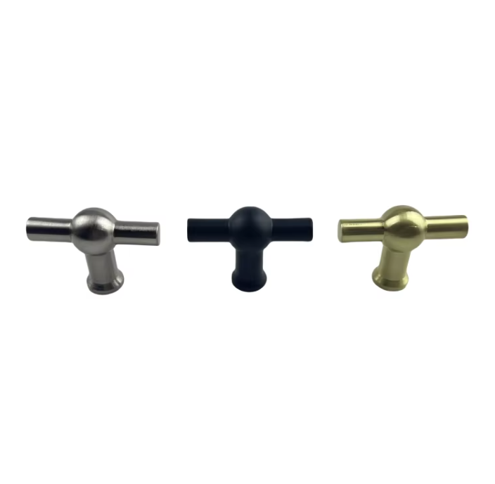 Modern Black Dresser Kitchen Cabinet T-Bar Pull Handle Factory Custom Zamak Material for Wardrobe Drawer Home Decoration