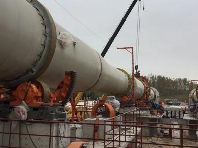 Burner Gypsum 2.2×6.5M 14t/H Cement Rotary Kiln For Mining Equipment