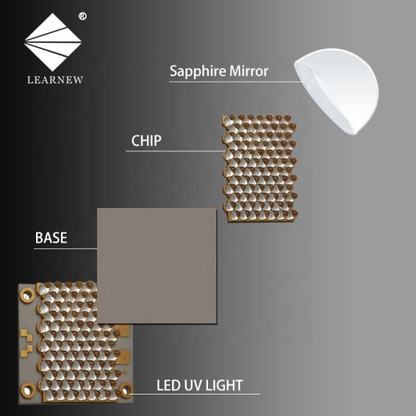 Обломок СИД UVA 385nm 200w, обломок 3535 СИД с объективом стекла кварца