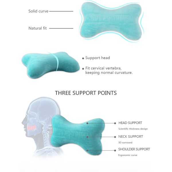 TUV Certified Bone Shaped Car Neck Support Pillow for Comfortable Airplane Travel