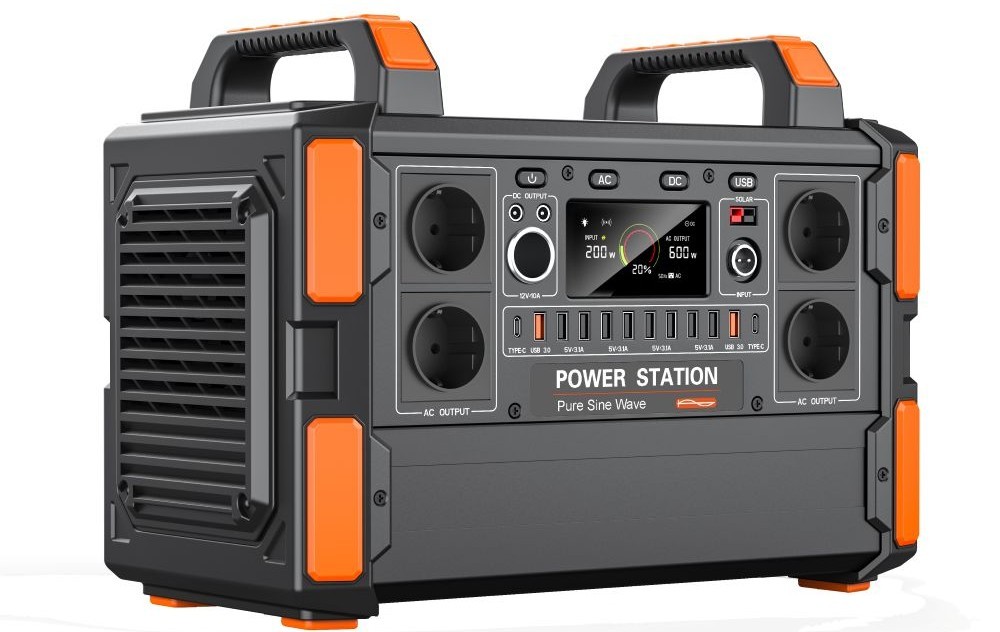 1200W Portable Power Station with 1008Wh LiFePO4 Battery and Pure Sine Wave Output for Solar Charging