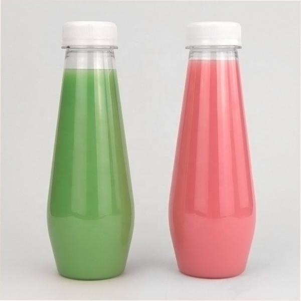 ODM Clear Plastic Juice Container 350ml Juice Bottle With Screw Cap
