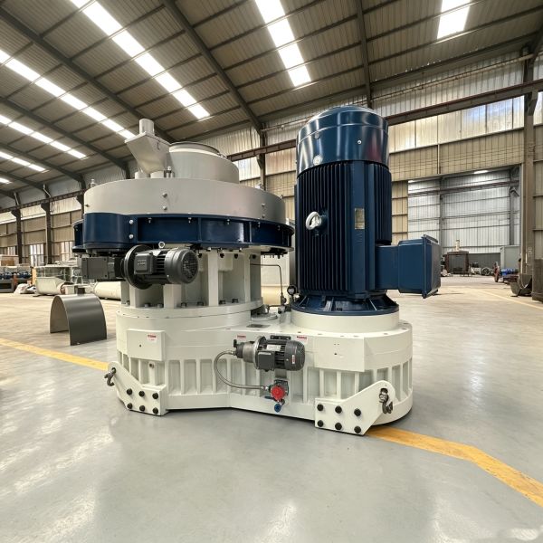 Industrial Vertical Ring Die Wood Pellet Machine (2.5-3.5 T/H) High Efficiency Biomass Pellet Mill for Sawdust, Wood Chips & Rice Husk