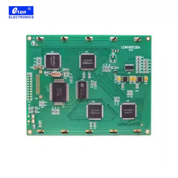 5.0V Yellow Green STN Graphic LCD 160x128 Module Five Inch LCD Screen Display Panel with Housing Case Enclouser