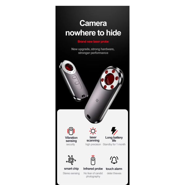 Handheld Anti GPS Positioning Anti Camera Wireless Infrared Detector Anti Tracking Signal Detector For Hotel Security