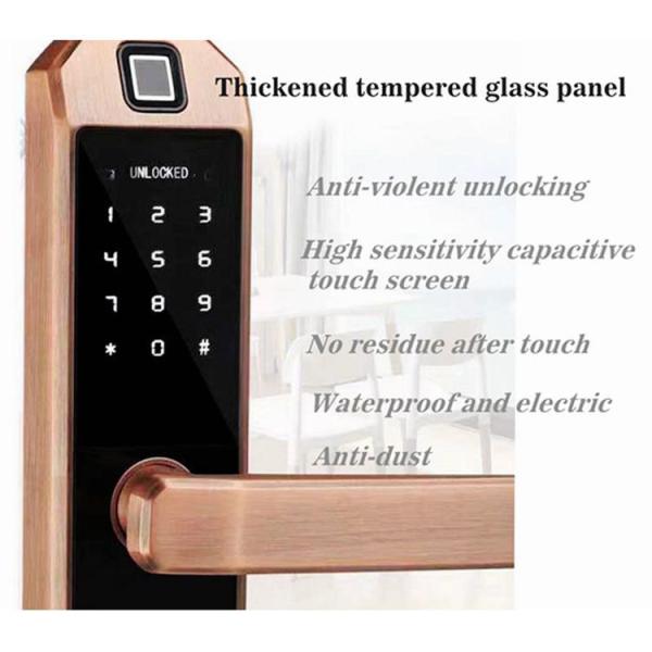 Anti Peep Fingerprint Smart Door Locks Intelligent Recognition Biometric Door Lock
