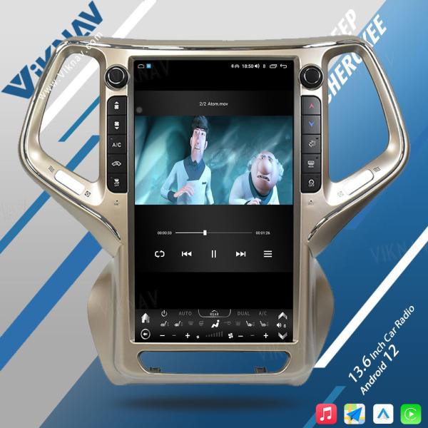 Carro 2014 2018 Jeep Grand Cherokee Radio Substituição Auto Estéreo 13,6 polegadas OEM