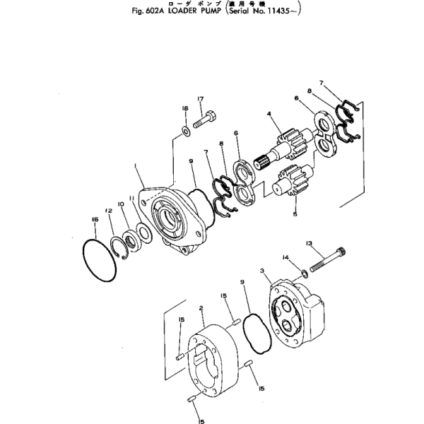 705-11-34100 SAL50 Komatsu hydraulic aluminum Gear Pump Wheel Loaders 530 530B WEIGHT:6.981kgs