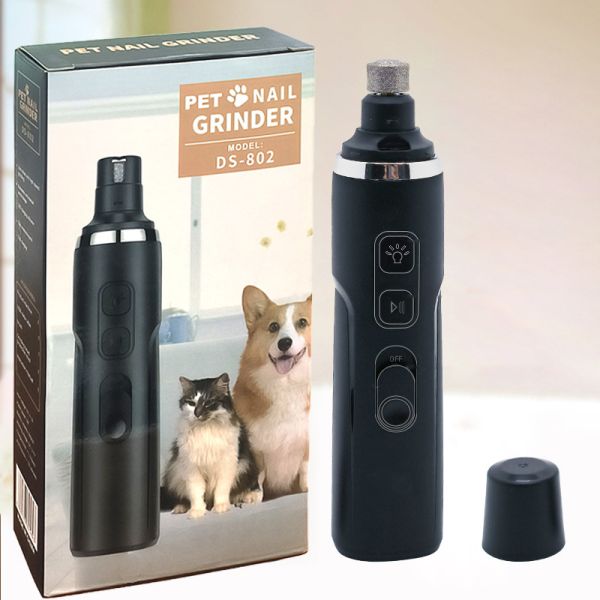 Cargador eléctrico de uñas para perros con USB negro Cortador eléctrico de uñas para mascotas