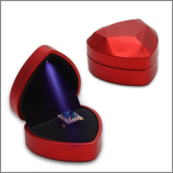 Heart-Shaped Illuminated Jewelry Boxes, Engagement Ring Boxes, Luminous Necklace Boxes, Pendant Jewelry Boxes, LED Light Ring Boxes, High-End Jewelry Boxes, Pendant Boxes, Ins Earring Gift Bo