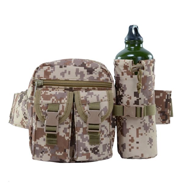 Customized Color Oem Men Camo Tactical Fanny Pack Utility Waist Bag With Water Bottle