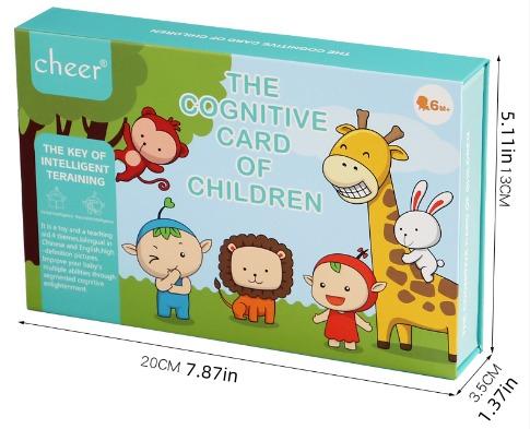 Custom Printing Child Learning Flash Cards Children Baby English Alphabet Kids Cognitive Cards Early Educational for Toddler