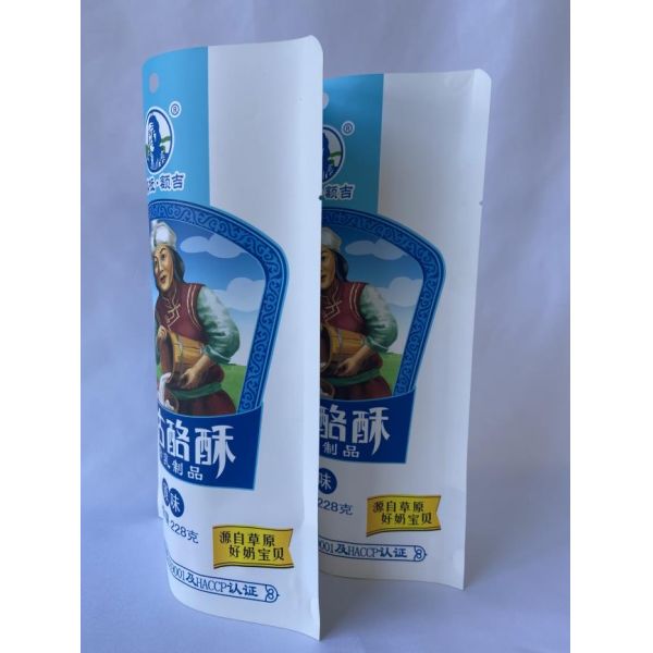 Metalised Stand Up Food Pouches Clear Window Kraft Paper Food Bag