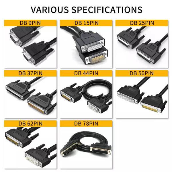 Cabos de comunicação DB25 macho para fêmea cabo de impressora paralelo de 25 pinos 4K 120 Hz
