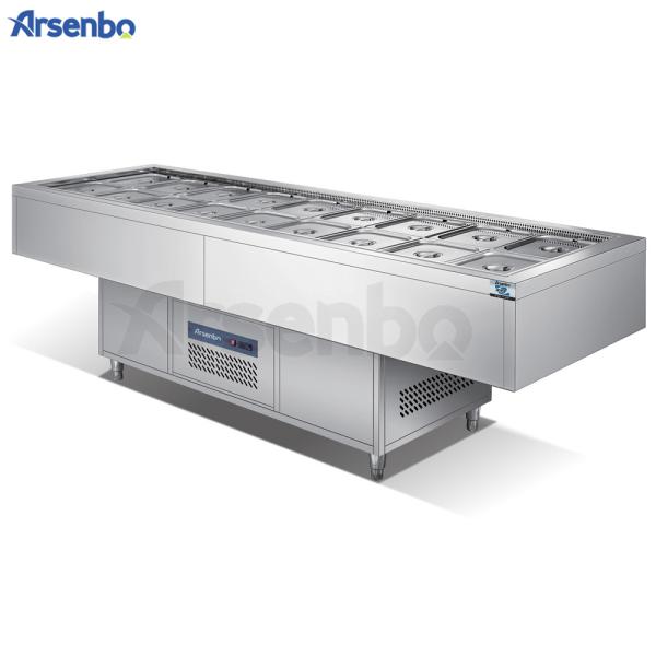 50-60Hz Commercial Pizza Prep Tables , Multiscene Pizza Preparation Refrigerator