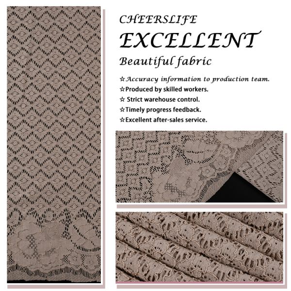 Cheerslife Colorful Lace Fabric Direct Wholesale Tricot Lace for Apparels and Garment Dresses