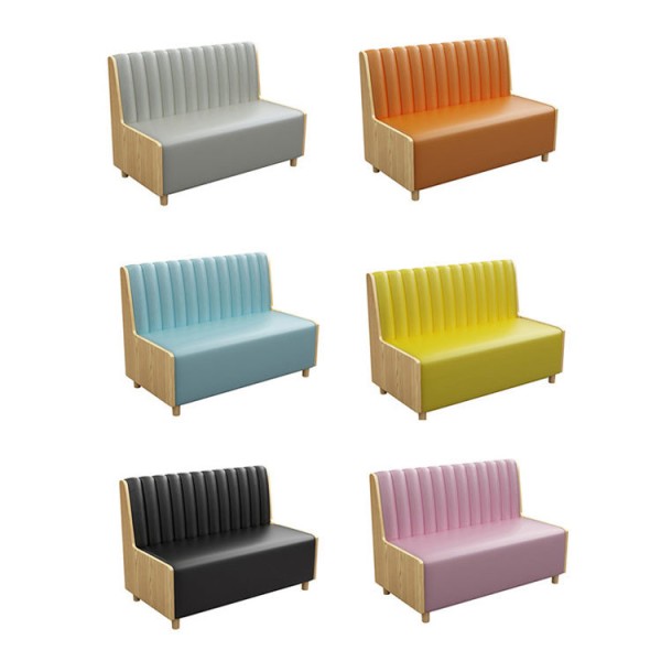 Customizable Leather Upholstered Double Booth Seating Commercial Grade Banquette Bench for Restaurants