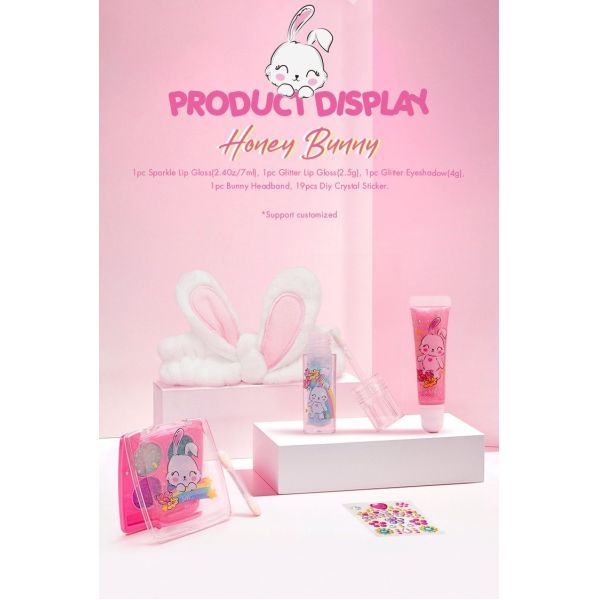 Kids Makeup Kit With Cute Bunny Headband