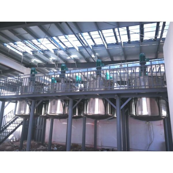 Industrial Platform Paint Manufacturing Line 304 316 316L Stainless Steel Mixing Vessels