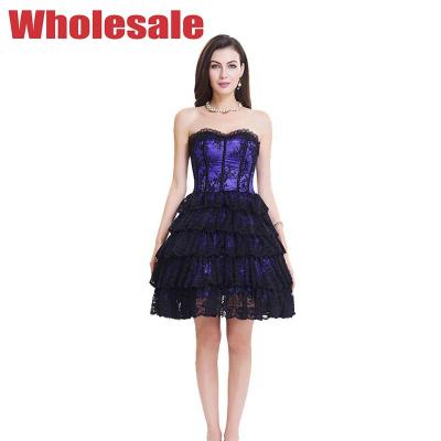 Espartilho respirável Mini Dress With Zipper do preto 2XL Bodycon do roxo