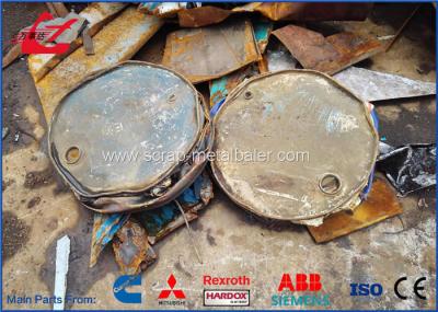 Hydraulic Scrap 210L Steel Drum Crusher 250 KN Push Force One Year Guarantee