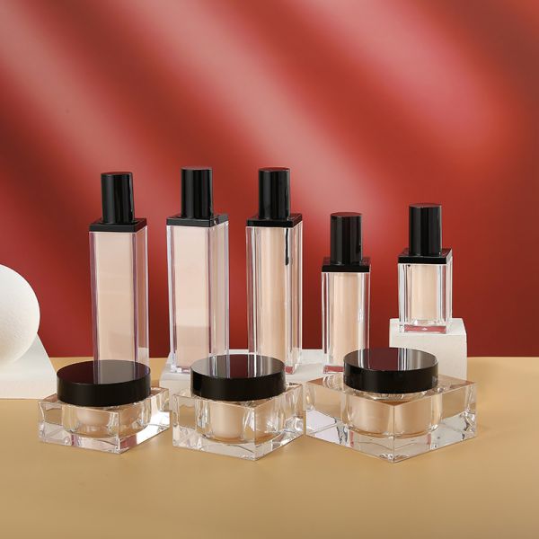 Пустой причудливый розовый пластиковый безвоздушный насос разливает сливки по бутылкам 30мл косметики упаковывая опарникы 15г