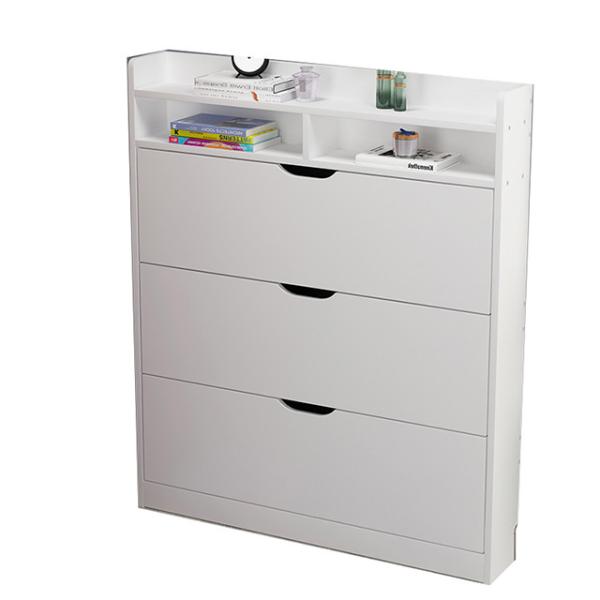 Living Room Storage Solid Wood Shoe Storage Cabinet Multi Function Moisture Proof