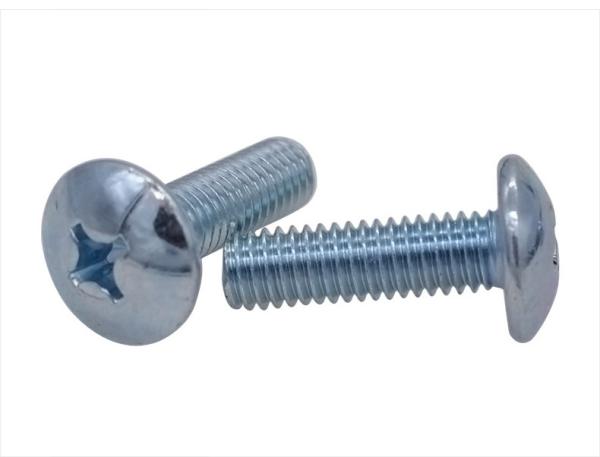 Zinc Plated Steel Cross Recessed Drive Mushroom Head Screws Zinc Plated Steel Extra-Wide Truss Head Phillips Screws