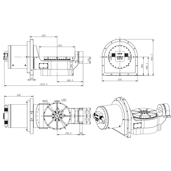 High Speed DD Motor Direct Drive CNC Rotary Indexer Table with 4th & 5th Axis Configurations