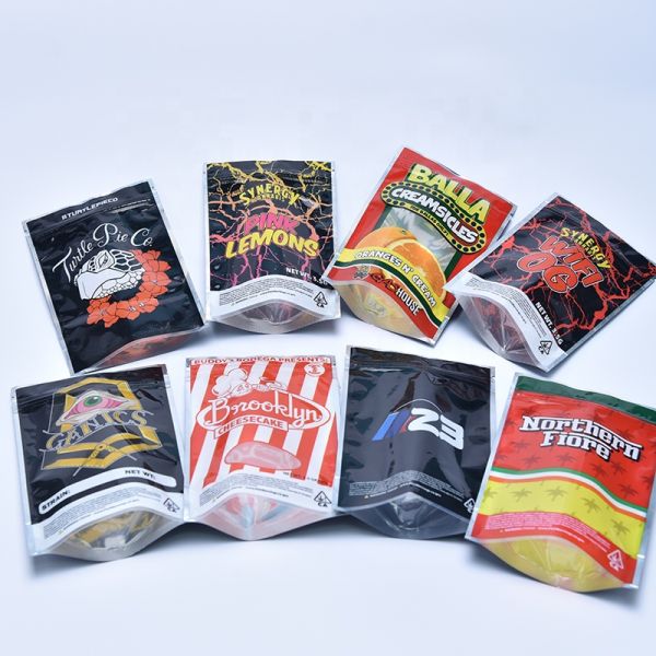 Сумка Mylar упаковывая для CBD полет сумку камедеобразного табака цветка травы вкуса сумки молнии медведя конфеты голографического сухого розничную