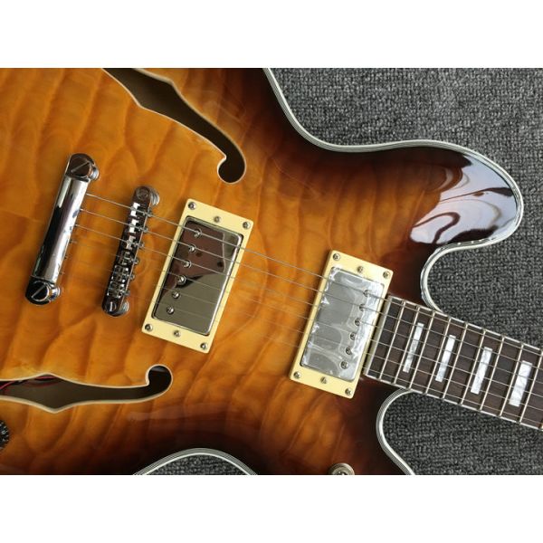 2018 New ES-339 Small Jazz Electric Guitar es 339 semi yollow body In Sunburst ES339