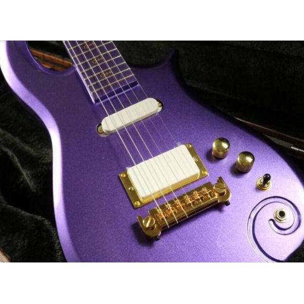 Quality sh covered pickup purple prince set in neck painted fretbard prince Electric guitar Guitar
