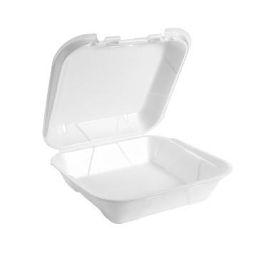Foam Clamshell Container 1 Compartment Take Out Disposable Food Box