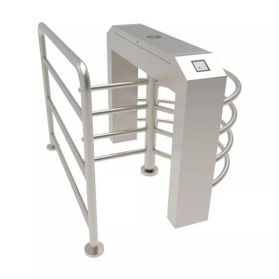 Polish Welding Half Height Turnstile Solenoid Pedestrian Control 120 Degree Revolving