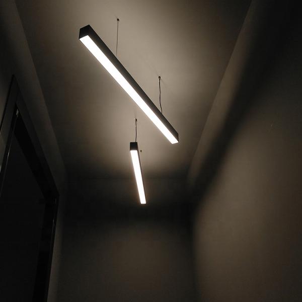 Office Linear LED Pendant Lights Anti Corrosion Aluminum Lamp Body