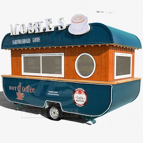 Remorque mobile de nourriture de cuisine de roues du camp 2-4 de fibre de verre