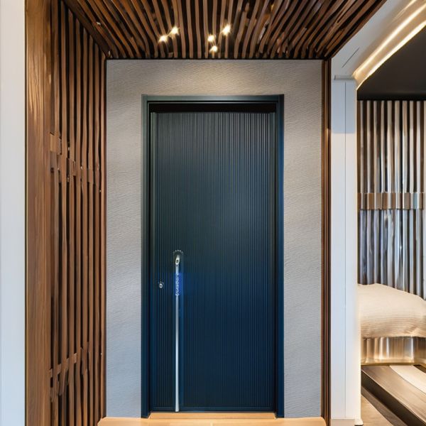 Modern Large Secure Pivot Entrance Door Firm Front Entry Doors For Villa