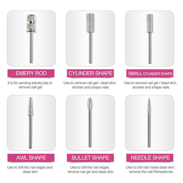 Сверло ногтя удобного сжатия профессиональное, сила 15в пользы инструмента уборщика ногтя легкая