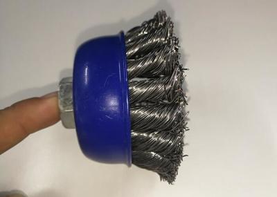 75MM OD Twist Knotted Wire Cup Brush Carbon Steel Wire Material With M10*1.5 Nut